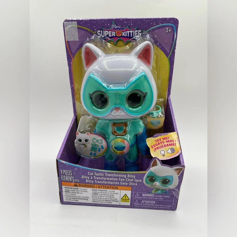Cat-Tastic Transforming Bitsy Interactive Figure 8” Lights and Sounds 9 Pcs